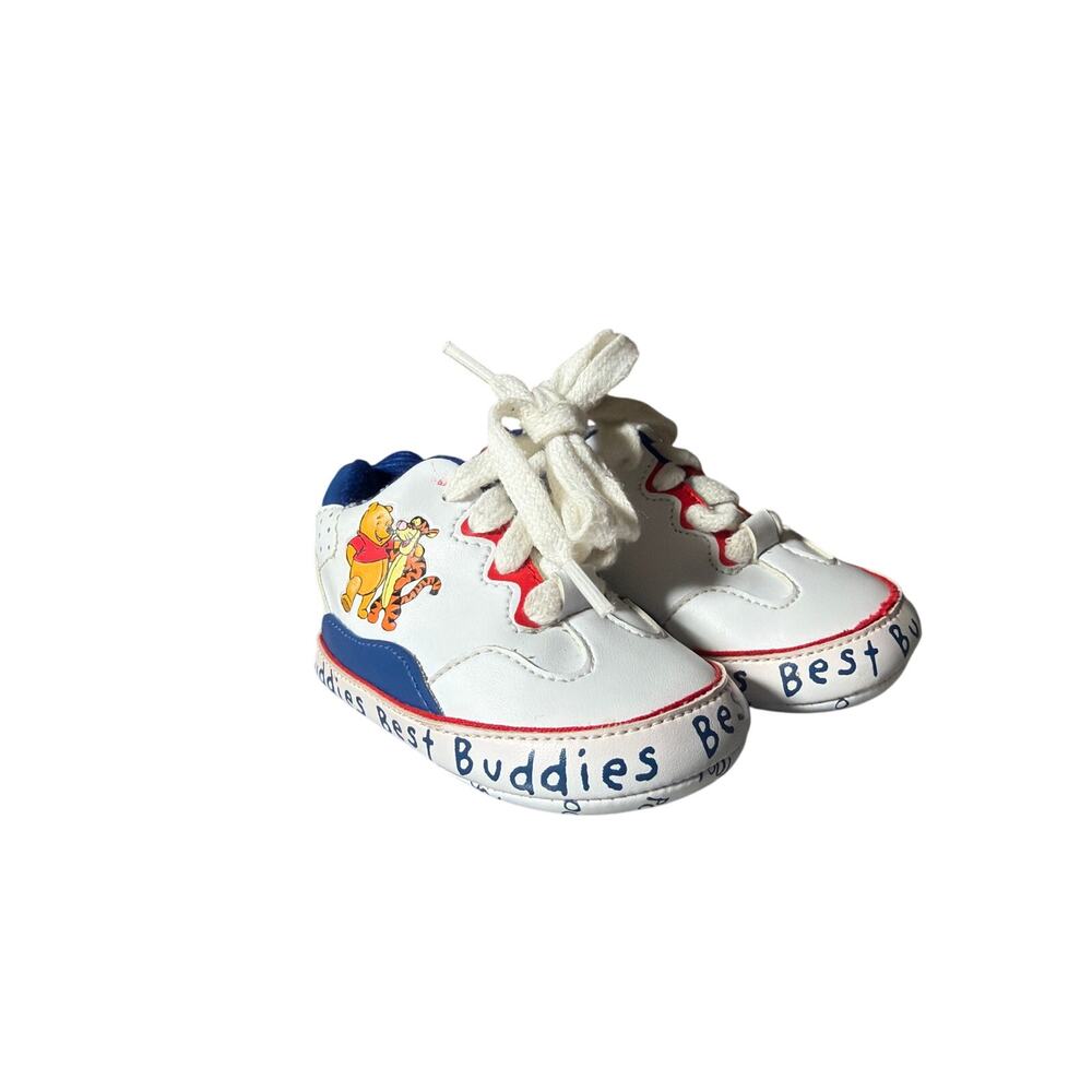 Vintage 90s Winnie The Pooh and Tigger Newborn Crib Shoes Tennis Shoes  Size 1